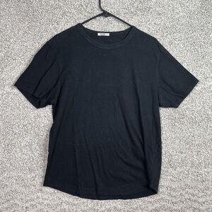 Buck Mason Mens T-Shirt Mens Large Black Curve Hem Tee Capsule Basic USA Made